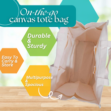 Load image into Gallery viewer, (Sold out) On-the-Go Canvas Tote Bag
